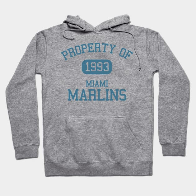 Property of Miami Marlins 1993 Hoodie by Funnyteesforme